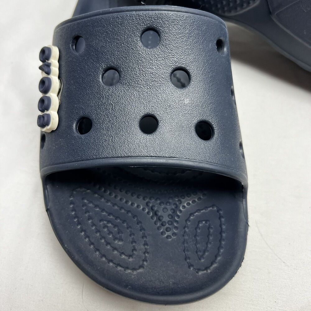 Crocs Iconic Classic Slide Unisex Comfort Sandals Blue M-4 W-6 With Jibbiz